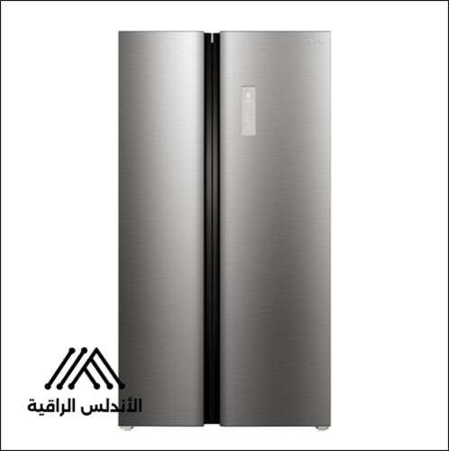 ثلاجة TCL دولابي بابين 17.2 قدم بتقنية الانفرتر وت...