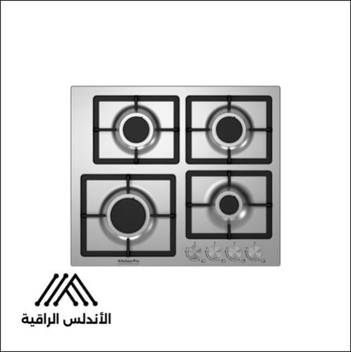 سطح غاز كيتشن برو 4 عيون استيل شبك منفصل إيطالي فا...
