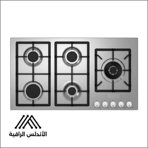 سطح غاز 5 عيون استيل شبك ثقيل بعين جانبية إيطالي
