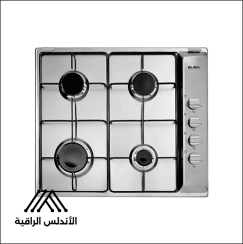موقد غاز إلبا مدمج 60 سم 4 عيون ستانلس ستيل بإشعال...