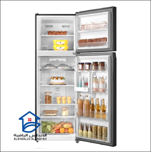 ثلاجة توشيبا 12 قدم لون رمادي لامع