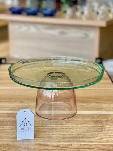 حامل ضيافة زجاجي بألوان زاهية