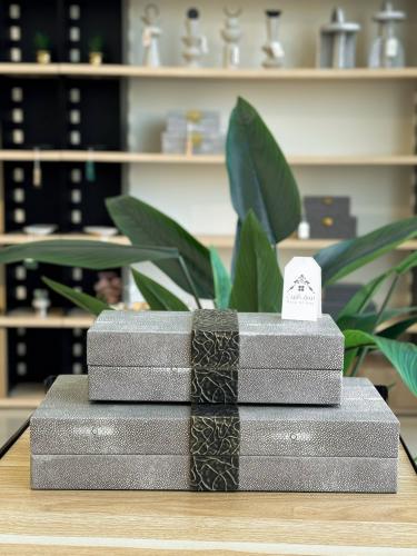 طقم قطعتين من صناديق الديكور