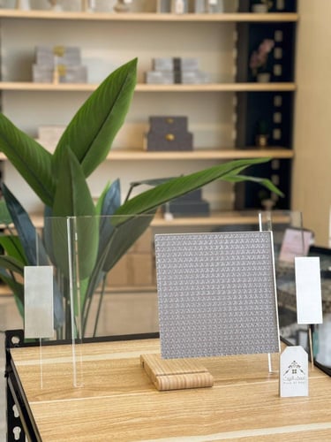 صينية تقديم من الاكريليك والجلد