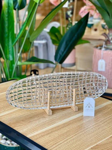 صحن تقديم كريستال بتصميم كلاسك