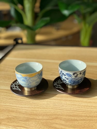 قواعد فناجيل خشب -كوسترات (6 حبات )