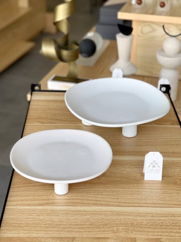 حامل ضيافة أبيض من السيراميك