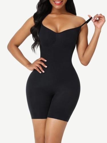 Full black elastic corset