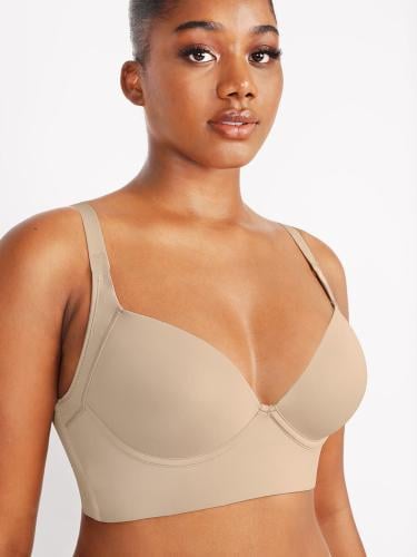 Bra strap for lifting the chest and hiding back fat, beige color