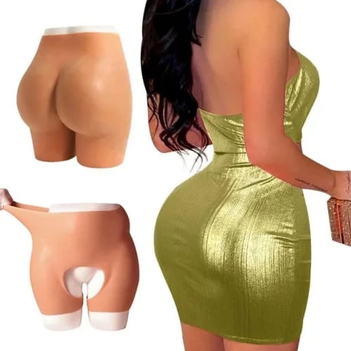 Silicone shorts for enlarging the buttocks
