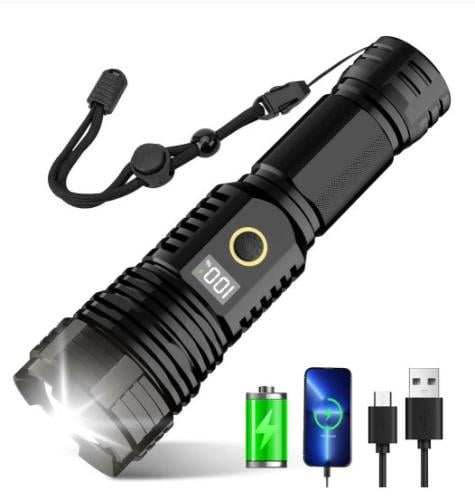 كشاف P90 مناسب للرحلات والتخييم, كشاف ليد P90 باضا...