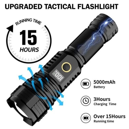 كشاف P90 مناسب للرحلات والتخييم, كشاف ليد P90 باضا...