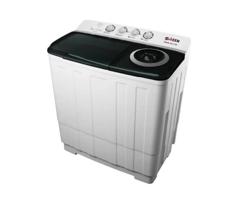 غسالة ملابس سرين حوضين سعة 10 كجم SRWM-10TT أبيض