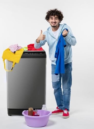 غسالة اوتوماتيك بتحميل علوي سرين 7 كيلو فضي SRWM-8...