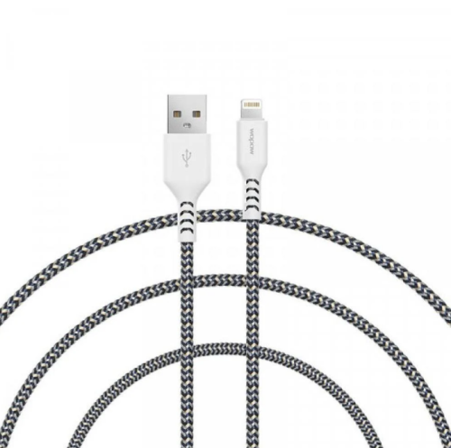 كيبل شاحن قماش ايفون إلى USB من ووبو (بطول 1.2 متر...