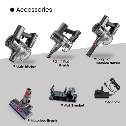 مكنسة كهربائية عمودية لاسلكية 2 في 1 -جيباس GEEPAS...