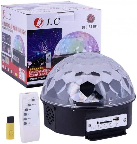 مكبر سماعة مع انوار ديسكو شحن بلوتوث DLC