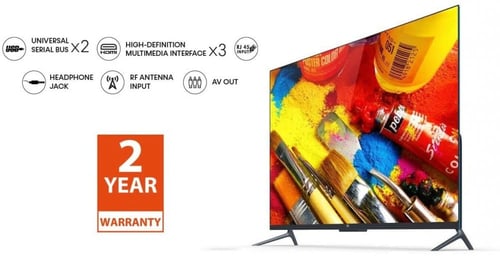 شاشة امبكس، 58 بوصة، بدقة 4 كيه UHD، لون اسود