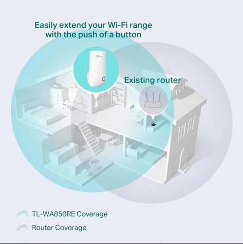 موزع شبكة و موسع نطاق واي فاي TP-Link TL-WA850RE ب...