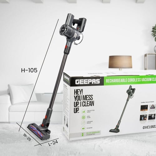 مكنسة كهربائية عمودية لاسلكية 2 في 1 -جيباس GEEPAS...
