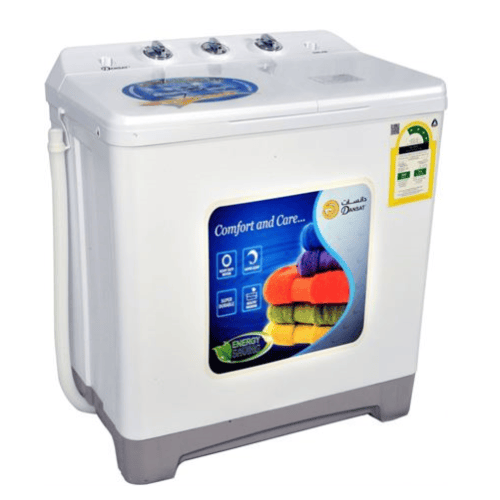 غسالة دانسات حوضين سعة 8.5 كيلو، أبيض