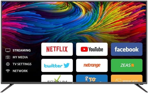 شاشة امبكس، 58 بوصة، بدقة 4 كيه UHD، لون اسود