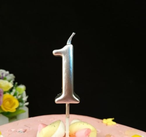 شموع أرقام فضي | Sliver Numbers Candles