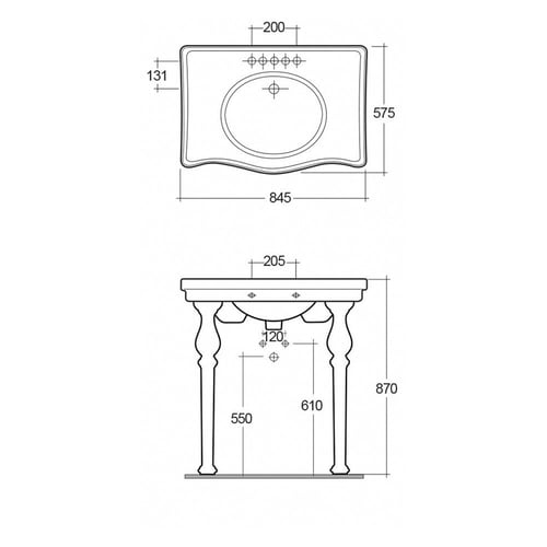 مغسله الكسندرا 85سم