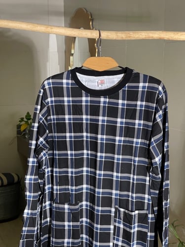 قميص شتوي قطن كحلي