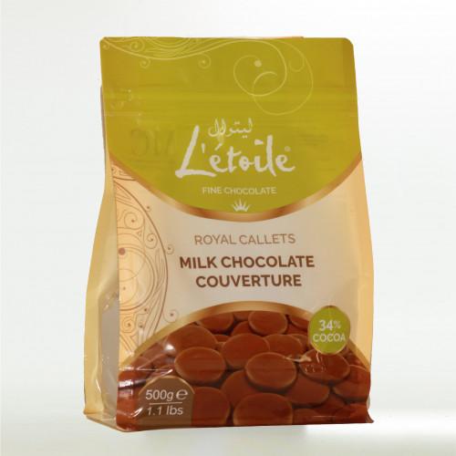 رقائق شوكولاتة ليتوال بالحليب 34% 500 جرام