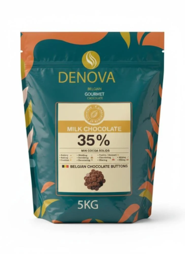 Denofa chocolate chips with milk 35% 5 kilograms