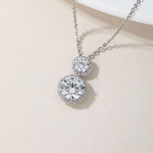 نصف طقم فاخر من الزركون المزدوج المستدير