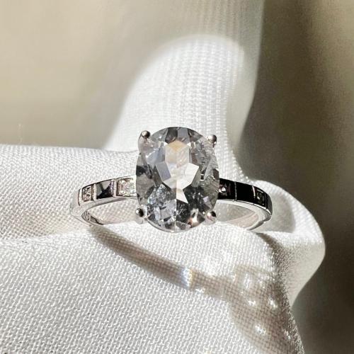 خاتم كلير كوارتز فضة 925