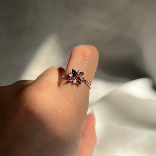 خاتم تورمالين فضة عيار 925