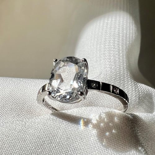 خاتم كلير كوارتز فضة 925