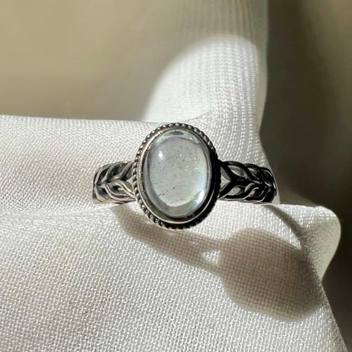 خاتم اكوامارين فضة 925