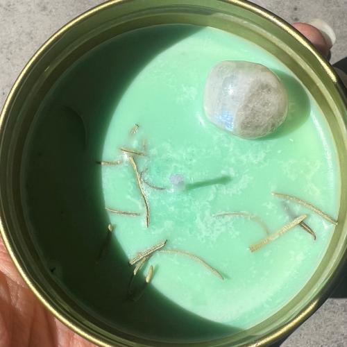 Moonstone candle