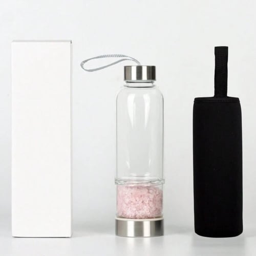 علبة ماء روز كوارتز