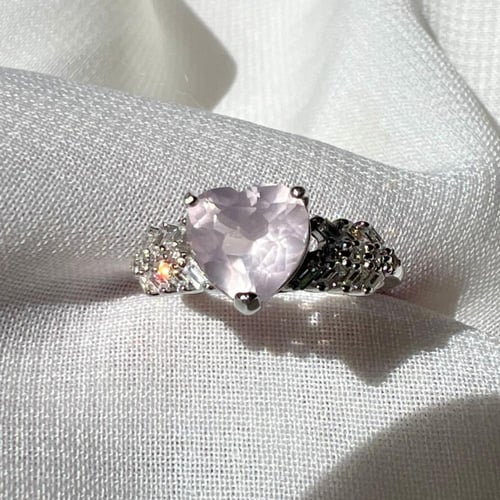 خاتم روز كوارتز فضة 925