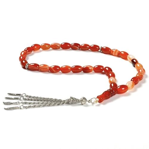 مسباح عقيق احمر 33 خرزة