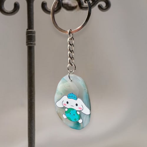 ميداليه عقيق طبيعي بطباعة Cinnamaroll