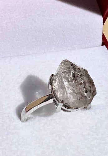 خاتم ماس الهيركمير طبيعي