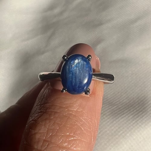 خاتم كيانيت غامق طبيعي عالي الجودة