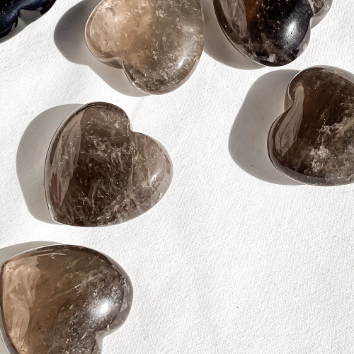 سموكي كوارتز قلب