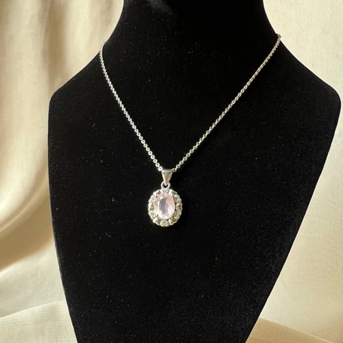 سلسال روز كوارتز فضة 925