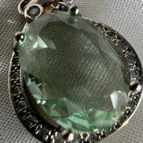 سلسال فلورايت اخضر فضة 925