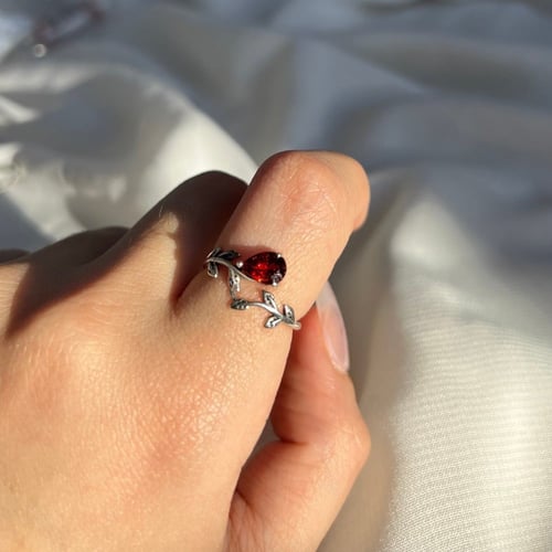 خاتم قارنيت فضة 925