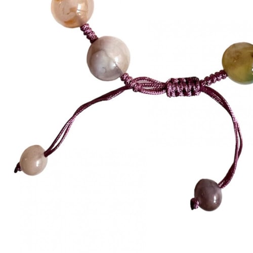 اسوارة صنع يدوي زهرة العقيق وقارنيت