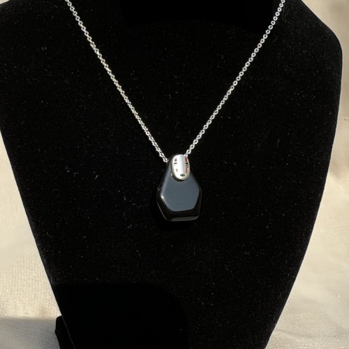 سلسال اوبسيديان اسود طبيعي