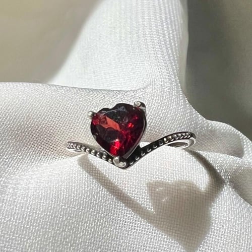 خاتم قارنيت فضة 925